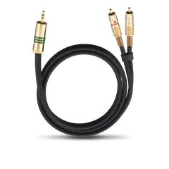 OEHLBACH Art. No. 2056 NF 1 / JACK AUDIO CABLE, 3.5 MM JACK TO 2 X RCA PHONO 1m 3.5mm to 2 RCA