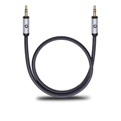 OEHLBACH Art. No. 60011 Black I-CONNECT J-35 MOBILE AUDIO CABLE, 3.5 MM AUDIO JACK TO 3.5 MM AUDIO CABLE 0.5m 3.5mm to 2 RCA