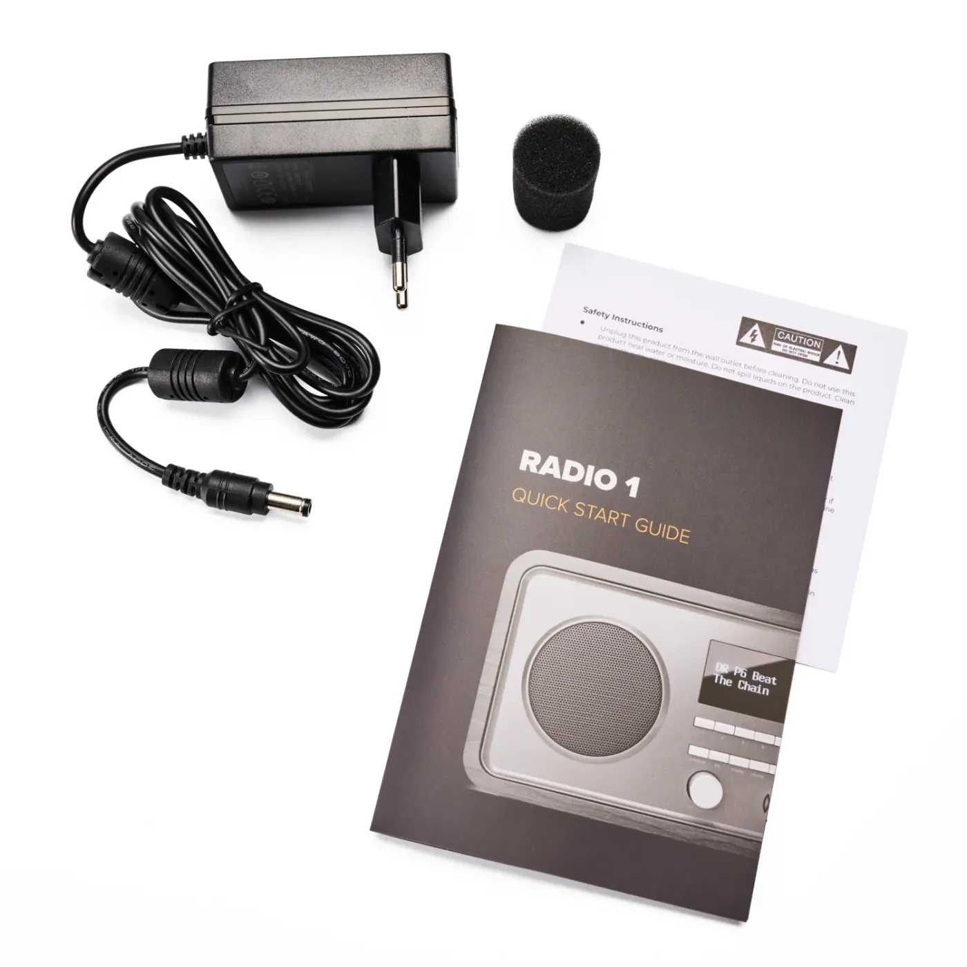 ESSENTIALS RADIO 1 BLACK (PVC) DAB+ / FM RADIO
