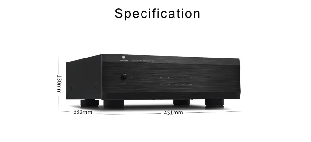 TONEWINNER AD-5100PA+ BLACK 5 KANĀLU JAUDAS PASTIPRINĀTĀJS