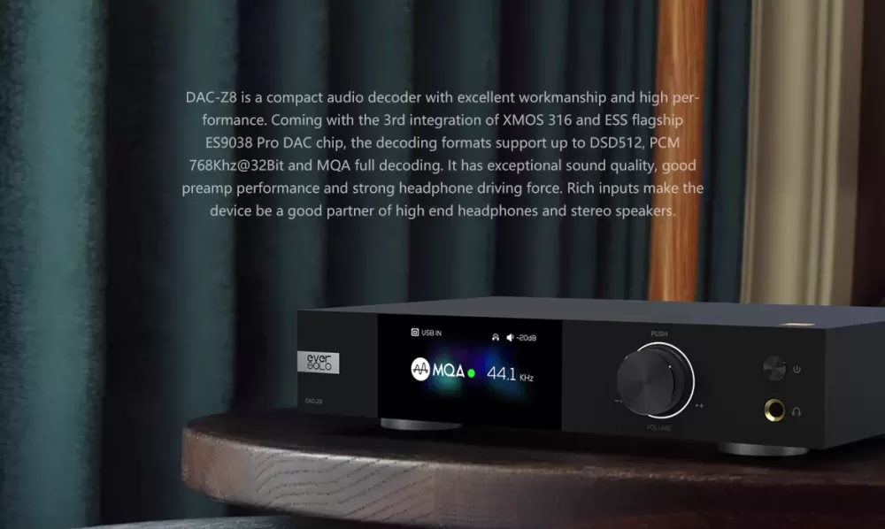 EVERSOLO DAC-Z8 BLACK DAC / CIPARU ANALOGAIS PĀRVEIDOTĀJS (DAC)
