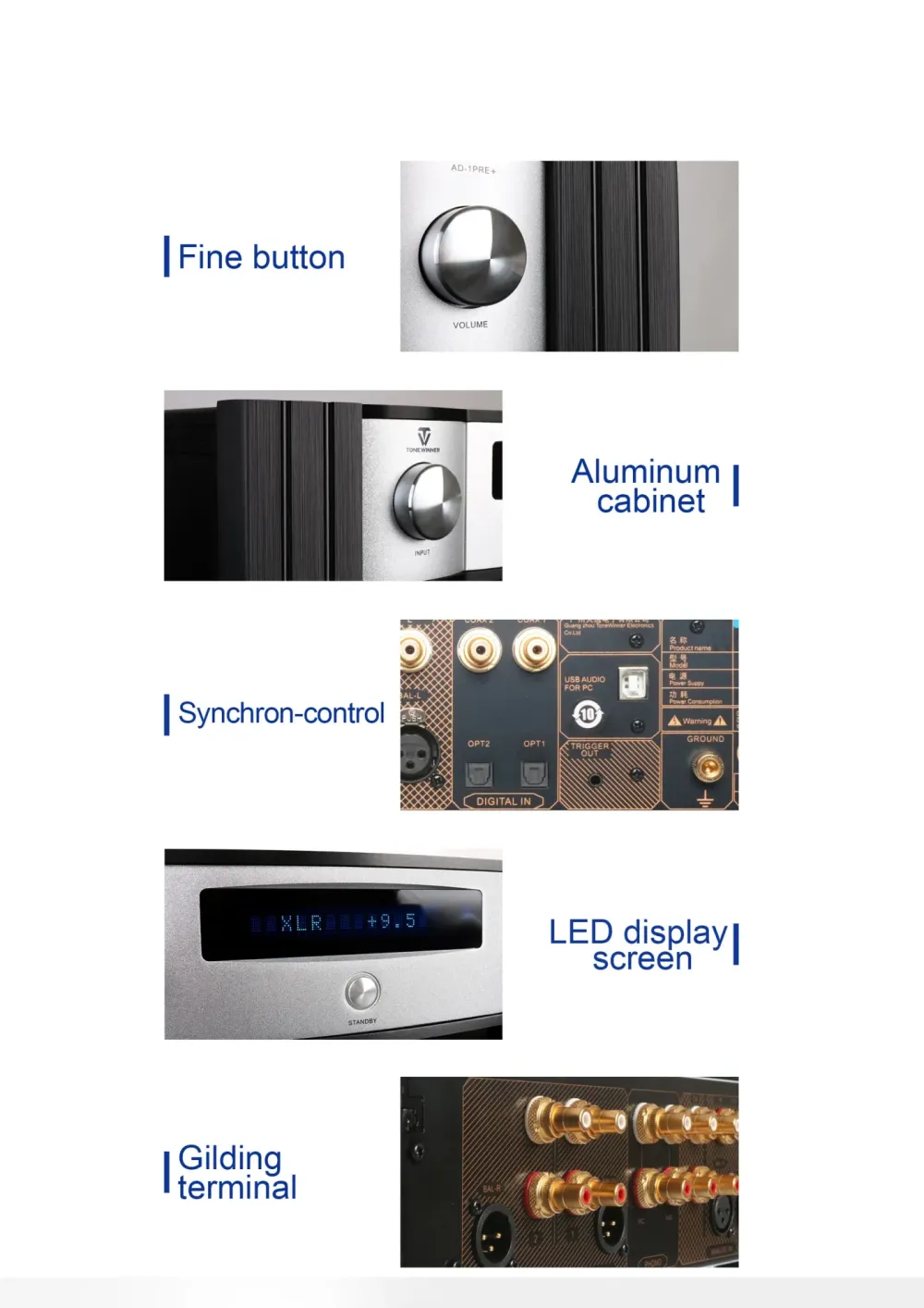 TONEWINNER AD-1PRE+ SILVER PRIEKŠPASTIPRINĀTĀJS