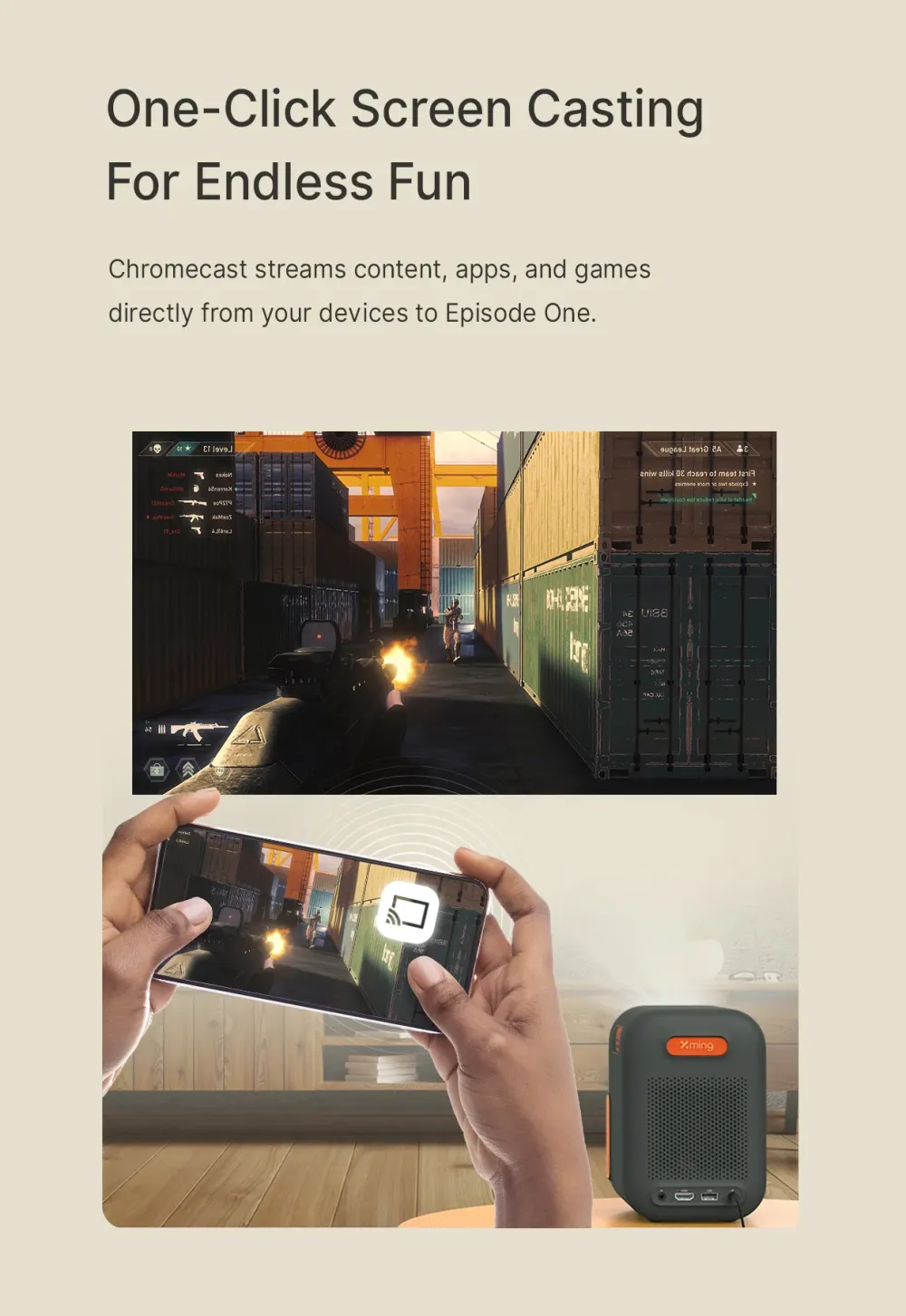 XMING EPISODE ONE Google TV PROJEKTORS